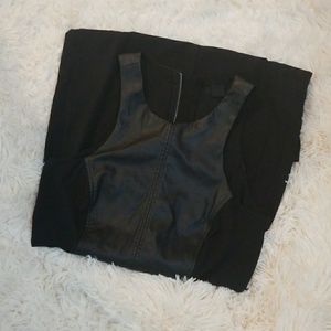 H&M LBD with Faux Leather Detail